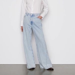 FRAME Le Baggy Palazzo Jeans Whisper